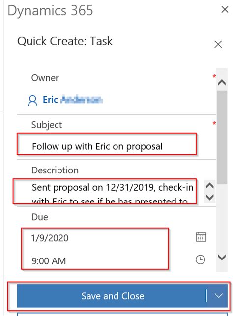 Image result for Dynamics Create a Task From an Email