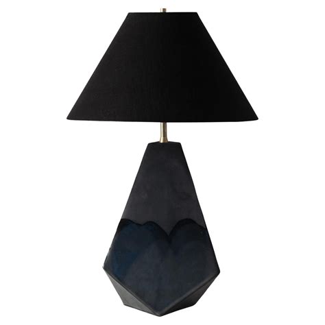 Black Ceramic Table Lamp For Sale at 1stDibs