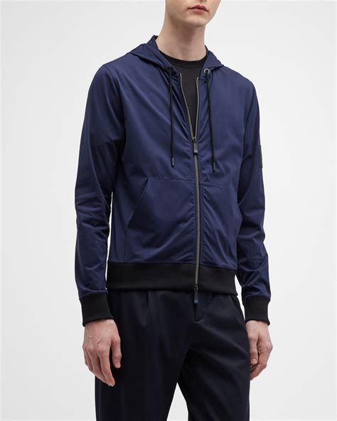 Peter Millar Men's Essex Quilted Full-Zip Hoodie | Neiman Marcus