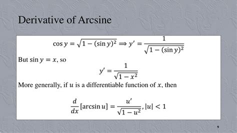 PPT - Derivatives of Inverse Trigonometric Functions PowerPoint Presentation - ID:8841976