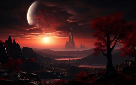 Alien World Landscape 的图像结果