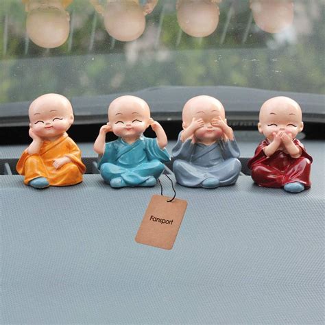 Buy STARDOM MART Laughing Buddha Set of 3 Large Cute Baby Monk Buddha ...
