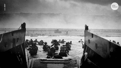 American Soldiers storming one of the Beaches of Normandy, many not returning. June 6th, 1944 ...