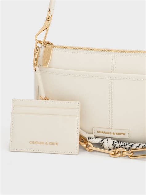 Cream Addison Knotted-Rope Shoulder Bag - Cream - CHARLES & KEITH IN