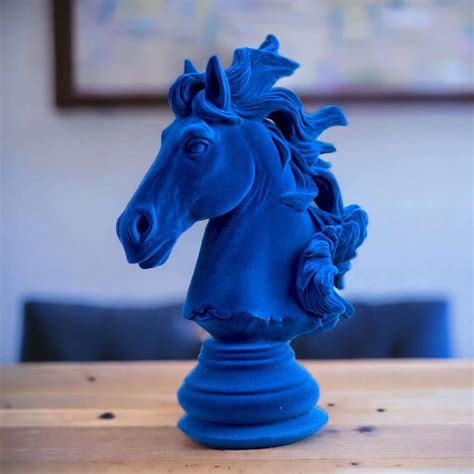 Horse Head Blue Velvet Finish – Décor Helm