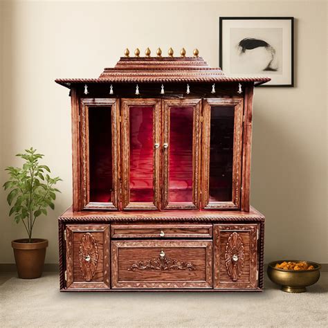 Shubhkamna Teak Wood Mandap (Brown) – DZYN Furnitures
