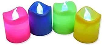 AK Store (Pack of 4) LED Flameless and Smokeless Battery Operated Diya ...