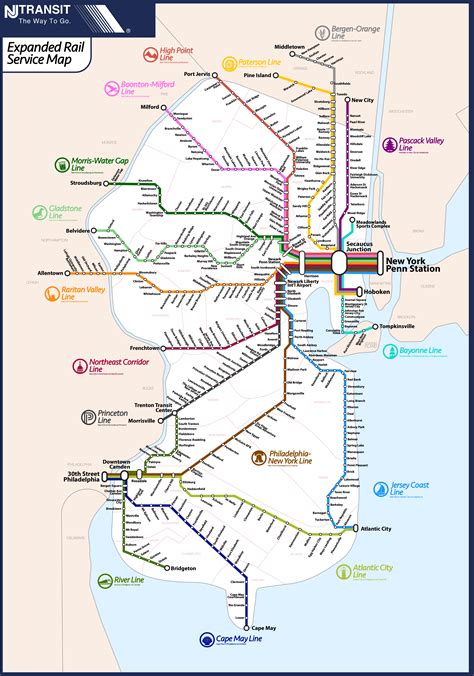 Just for fun I made a very thorough NJ Transit fantasy rail map where ...