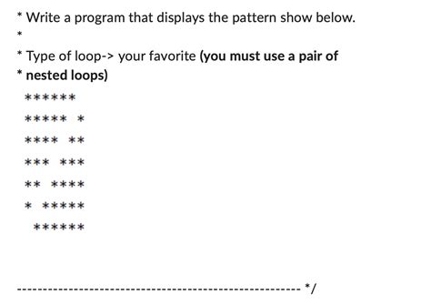 Star Patterns Write a Program Using Loops to Display the Following Patterns 的图像结果