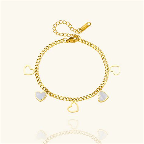 Golden Hearts Chain Bracelet – BOUTU