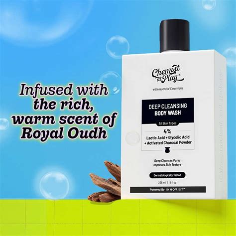 Chemist at Play Deep Cleansing Body Wash with Charcoal, Lactic Acid ...