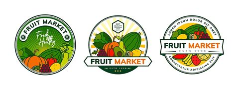 Création de logo de fruits et légumes frais | Vecteur Premium