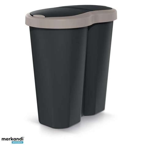 Compacta R Duo waste bin. Brown/black. capacity 40L. One chamber. Two ...