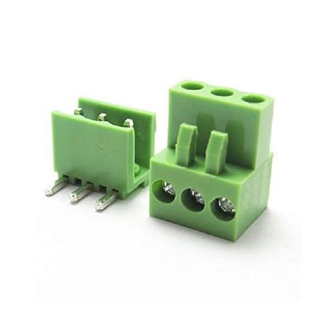 3 pin pcb mount screw terminal connector with socket 5 pcs