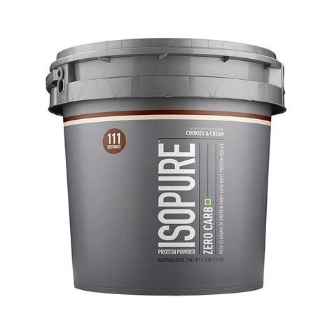 Isopure Zero Carb 100% Whey Protein Isolate Cookies & Cream Flavour ...