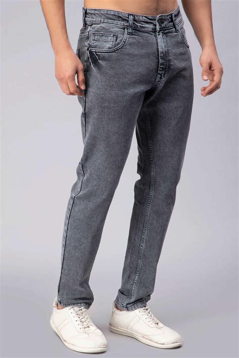 Ankle Fit Shady Grey Denim Jeans For Men - Peplos Jeans – Peplos Jeans