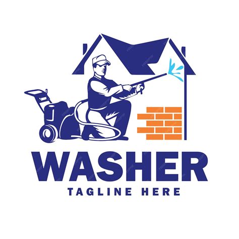 Premium washer logo design template | Premium Vector