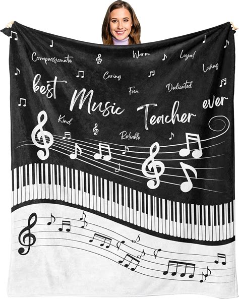 Amazon.com: Music Teacher Appreciation Gifts Blanket 60"x 50", Piano ...