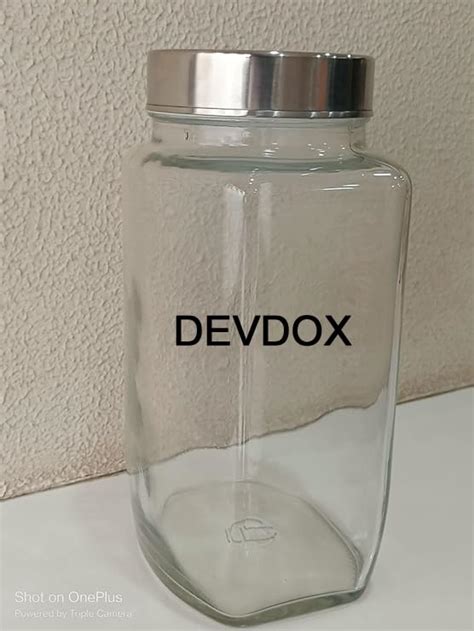 Buy Glass Storage Jar 1 Piece, Transparent SQUARE 6000 ML big size ...