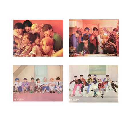BTS MAP OF THE SOUL PERSONA OFFICIAL POSTERS (4 POSTERS SET) - Kpop USA