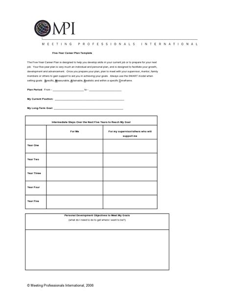 40 Useful 5 Year Plan Templates (Personal, Career, Business) ᐅ