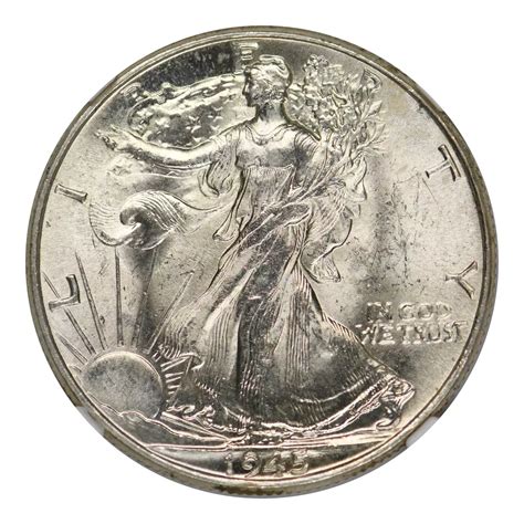 1945 Walking Liberty Half Dollar NGC MS-64 - Olevian Numismatic Rarities