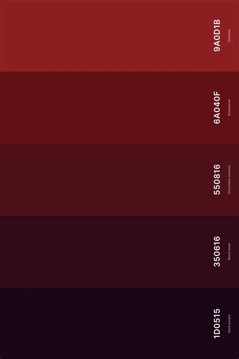 40+ Shades of Maroon Color Palette: Names, HEX, RGB & CMYK Codes