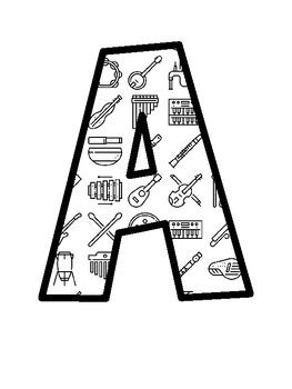 Musical Instruments Bulletin Board Letters, Musical Instruments ...