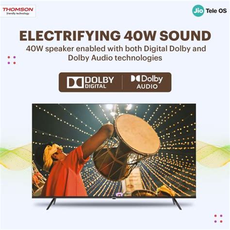 Thomson TV 108 cm (43 inch) QLED Ultra HD (4K) Smart JioTele OS TV 2025 ...