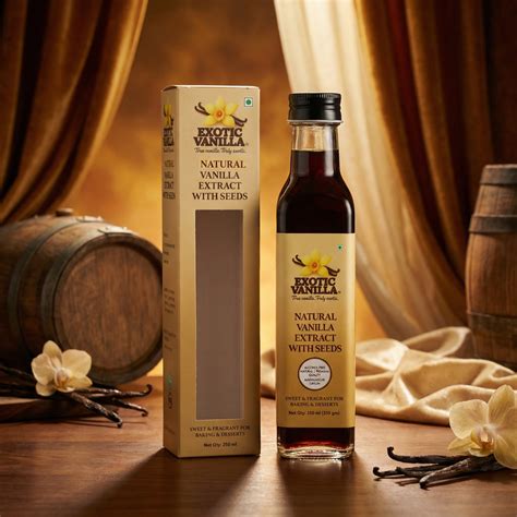 Exotic Vanilla Pure Vanilla Extract with Seeds, 250 ml (335 g) | Made
