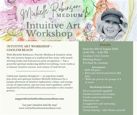 Intuitive Art Workshop - The Civic Centre, COOLUM BEACH, Coolum Civic ...