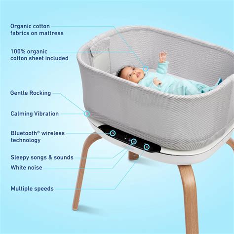 Snapklik.com : SmartSense Soothing Baby Bassinet Smart Newborn Bassinet ...