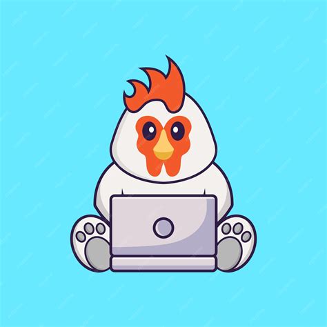 Image result for Hen Using a Computer