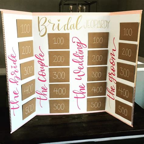 77 Bridal Jeopardy Questions (Free Game Included!) | Bridal Shower 101 ...