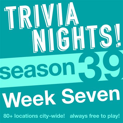 Season 39, Week 7 – NYC Trivia League