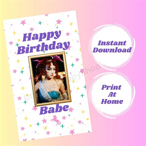 Chappell Roan Birthday Card | Print at Home Chappell Roan Birthday Card ...