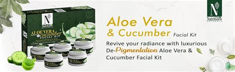 NUTRIGLOW NATURAL'S ALOE VERA CUCUMBER FACIAL KIT WITH HYALURONIC ACID ...