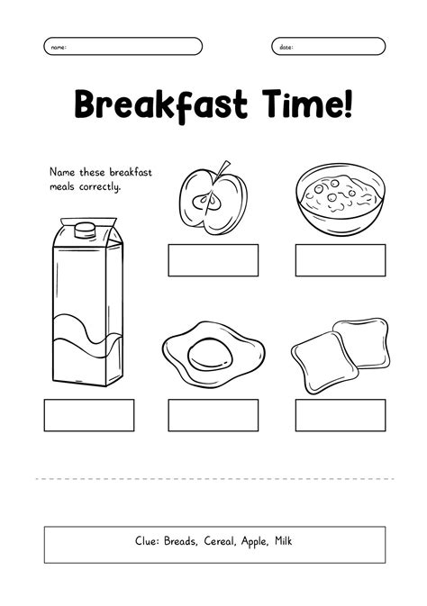 Breakfast Worksheets - 10 Free PDF Printables | Printablee ...