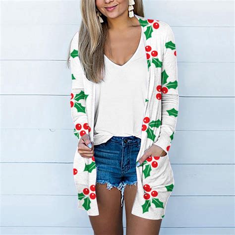 Christmas Plaid Cardigans for Women,Womens Christmas Cardigans Fall ...