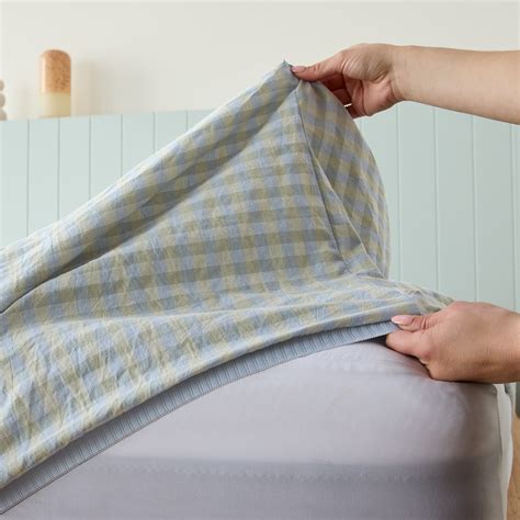 Leo Washed Cotton - Elodie Gingham Bed Sheets | Sheet Society