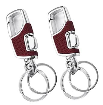 Stealodeal Premium Red Double Ring Metallic Hook Locking Anti Rust Key ...