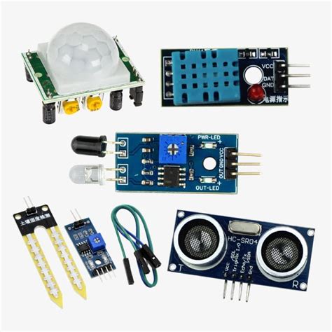 Success143 5 in 1 Sensor Kit - Ultrasonic, PIR, IR Proximity, DHT11 and ...