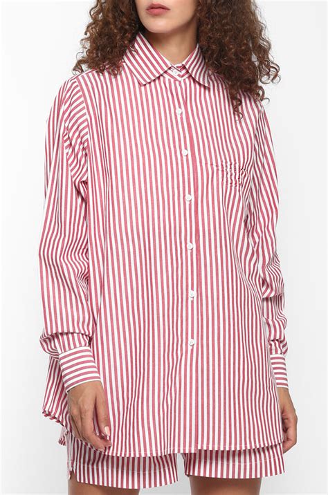 Huemn Gorilla Insignia Striped Shirt (Flamingo Pink) – HUEMN