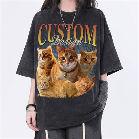 Pet Custom Vintage Shirt, Custom Cat Graphic Unisex T-Shirt sold by ...