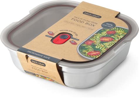 BLACK+BLUM - Lunch Box - Microwavable Stainless Steel, Plastic-Free Lunch box with Leak Proof ...