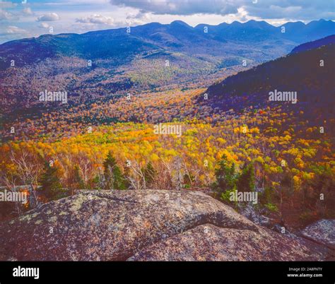 HIgh Peaks and fall colors, Adirondack Mountain Park, New York ...