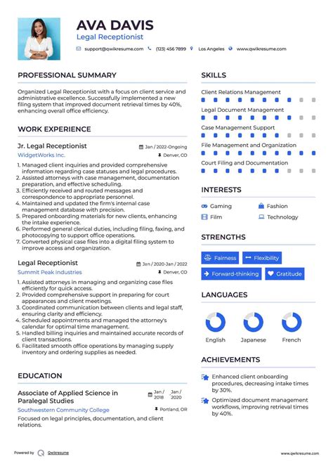 10+ Legal Receptionist Resume Samples & Templates for 2025