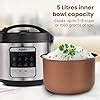 Buy AGARO Royal Electric Rice Cooker,5 Litre Ceramic Coated Inner Bowl ...