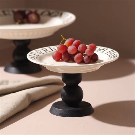 Enhabit Tosca Elevated Serving Plate Small - Cream