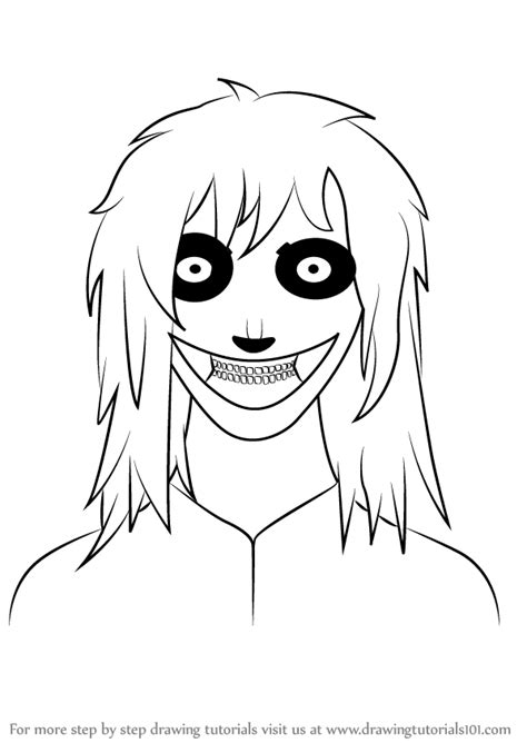 How to Draw Jeff the Killer (Characters) Step by Step ...